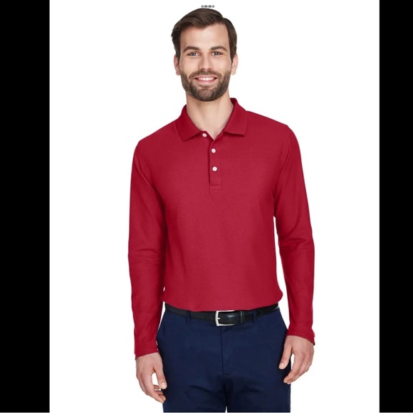 📦 Performance Long-Sleeve Polo - Picture 3 of 4